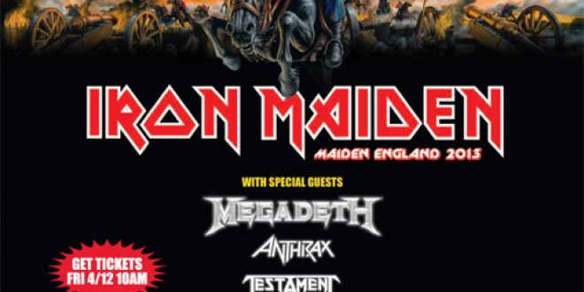 Tour | Iron Maiden – Maiden England 2013 US Tour (Megadeth, Anthrax, Overkill, Sabaton)